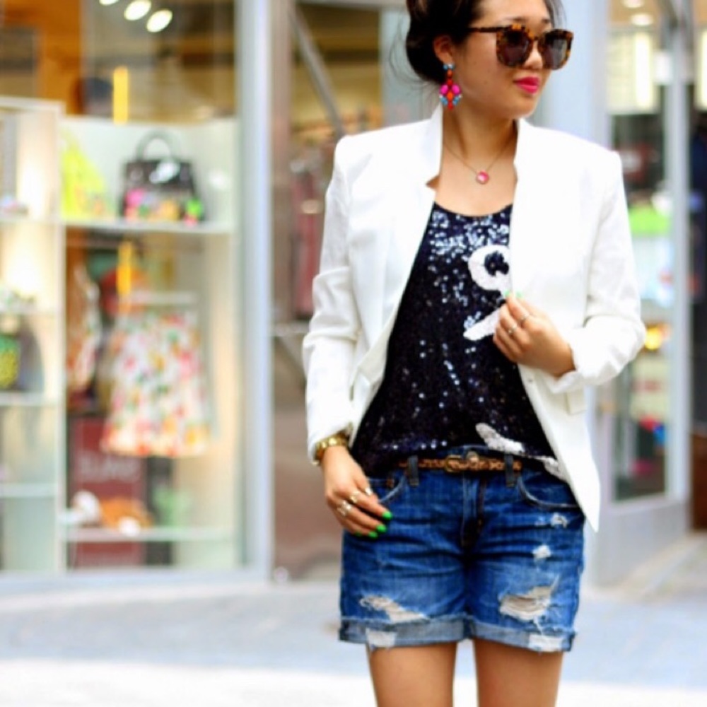 Distressed Bermuda Shorts